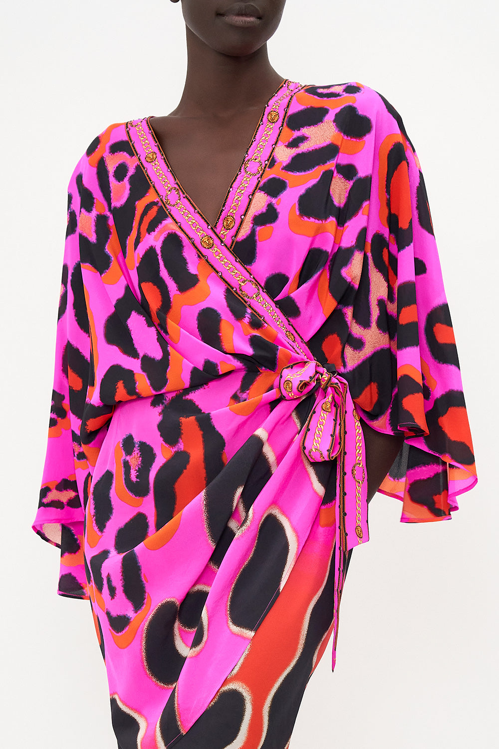 CAMILLA Draped Front Wrap Dress - Always Change Your Spots - CAMILLA - [product type] - Magpie Style