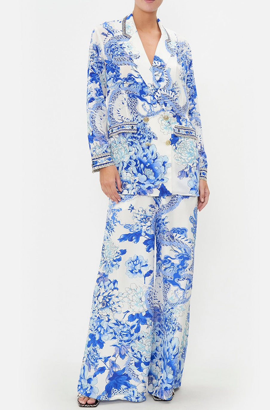 CAMILLA Double Breasted Soft Jacket - Heart of a Dragon - CAMILLA - [product type] - Magpie Style