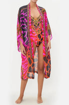 CAMILLA Mid Length Kimono Layer with Collar - Always Change Your Spots - CAMILLA - [product type] - Magpie Style