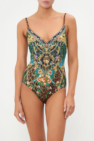 CAMILLA V Neck Underwire One Piece - Fearless Felis
