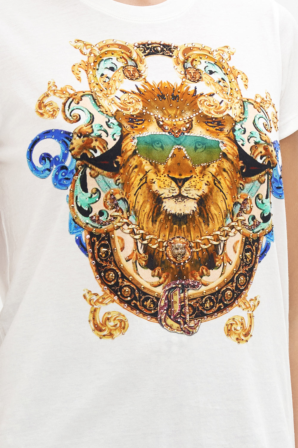 CAMILLA Slim Fit Round Neck T-Shirt - Royalty Loyalty - CAMILLA - [product type] - Magpie Style
