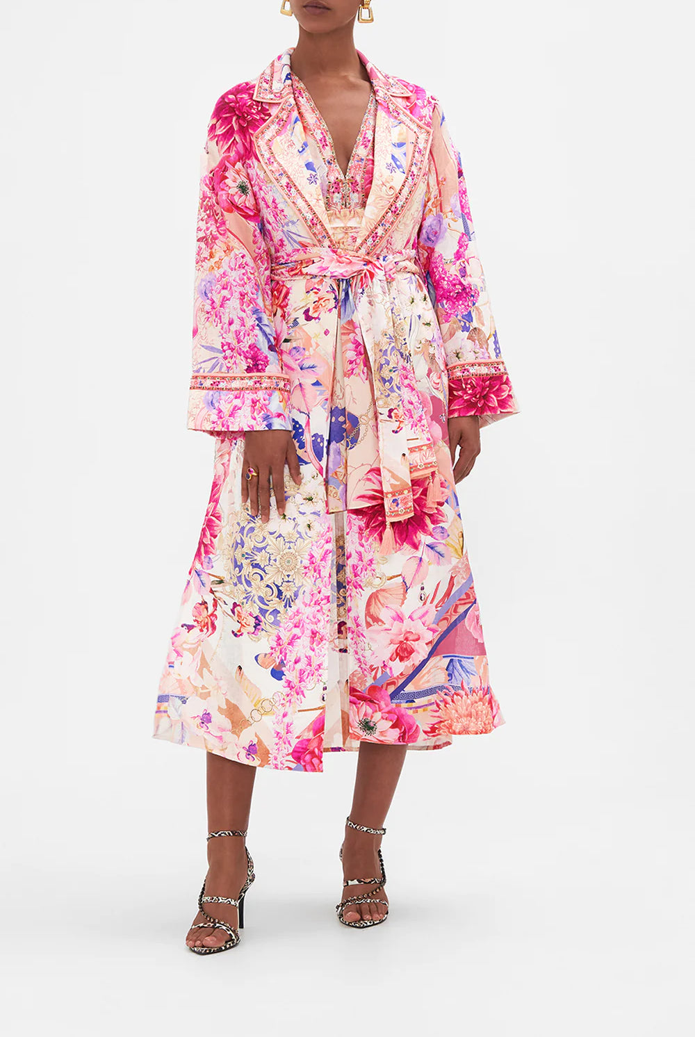 CAMILLA Duster Coat - Rose Bed Rendezvous - CAMILLA - [product type] - Magpie Style