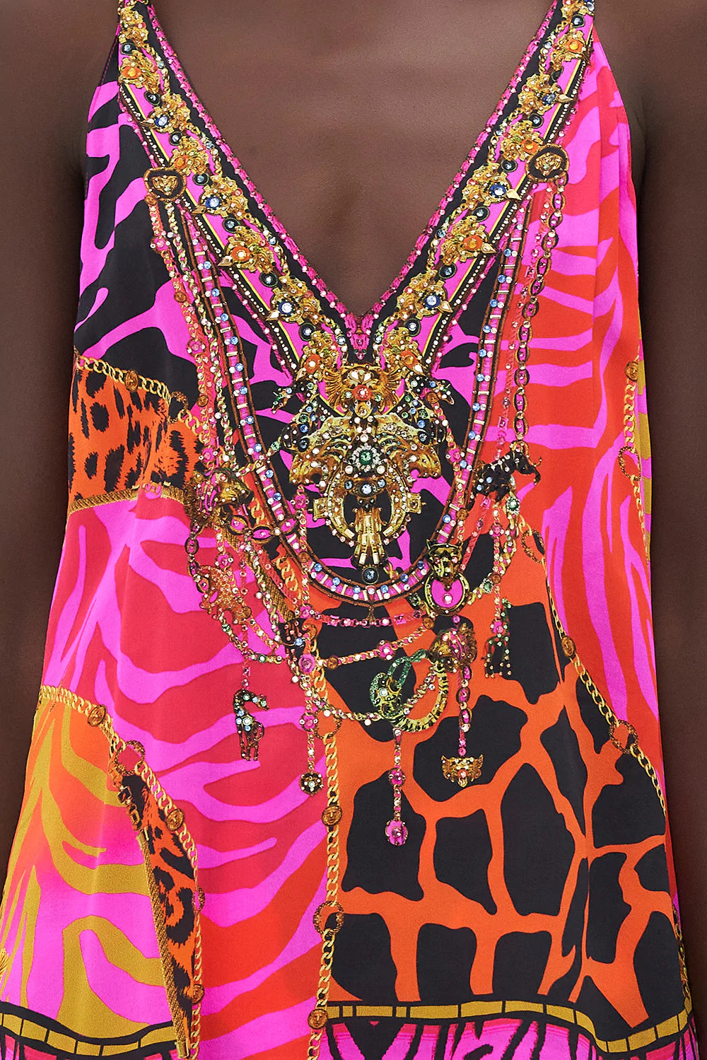 CAMILLA Tank Top with Strap Bead Detail - Always Change Your Spots - CAMILLA - [product type] - Magpie Style