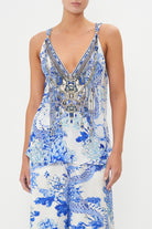 CAMILLA Tank Top with Strap Bead Detail - Heart of a Dragon - CAMILLA - [product type] - Magpie Style