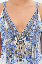 CAMILLA Tank Top with Strap Bead Detail - Heart of a Dragon - CAMILLA - [product type] - Magpie Style