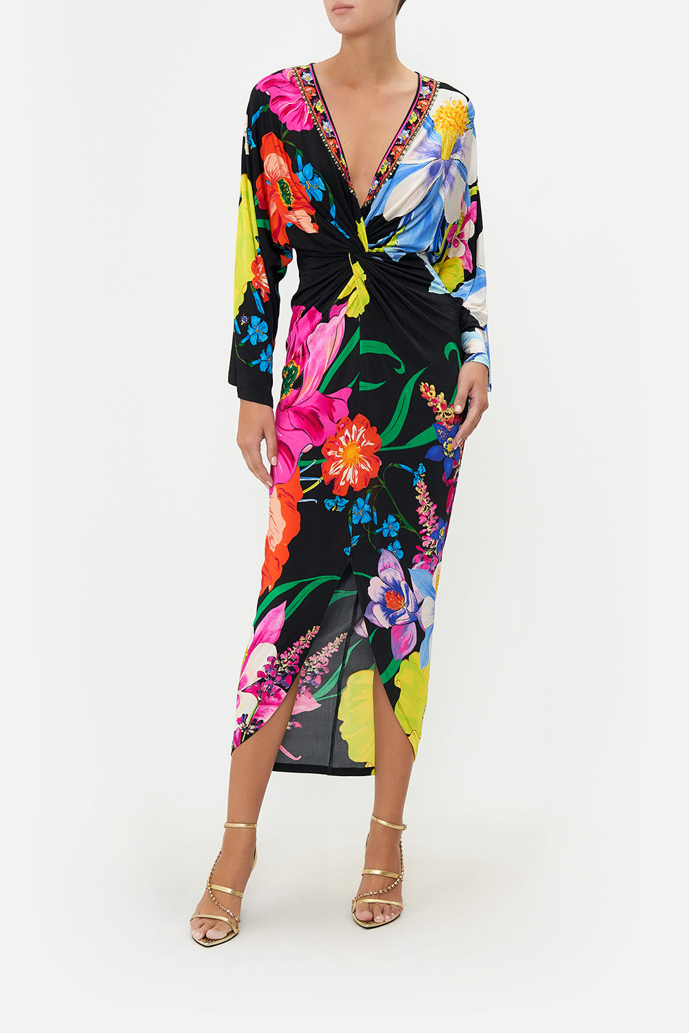 CAMILLA Long Split Front Twist Dress  - Away with the Fairies - CAMILLA - [product type] - Magpie Style