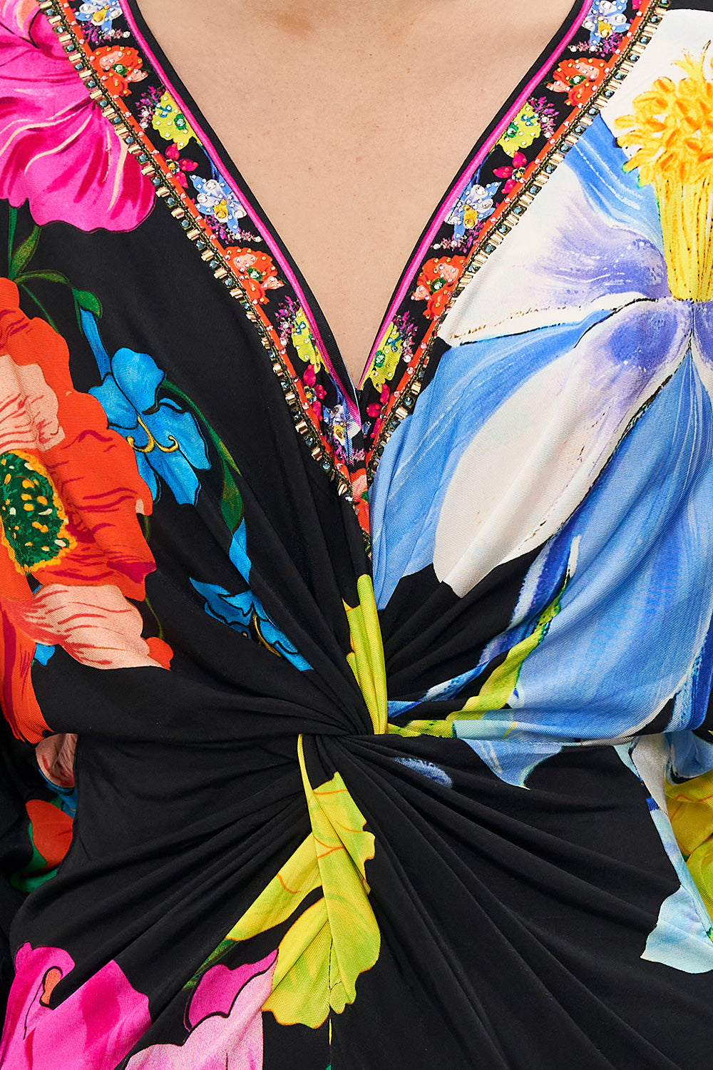 CAMILLA Long Split Front Twist Dress  - Away with the Fairies - CAMILLA - [product type] - Magpie Style