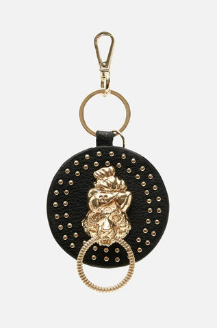 CAMILLA Door Knocker Keyring - Solid Black