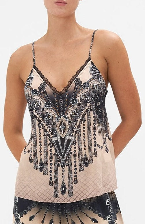 CAMILLA - Lace Trim Cami - Curtain Call Chaos - Magpie Style