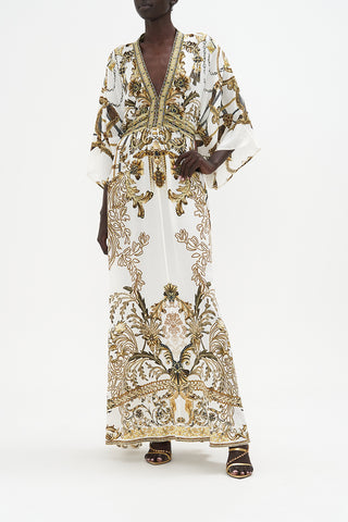 CAMILLA Waist Tie Long Kaftan - Road To Richesse