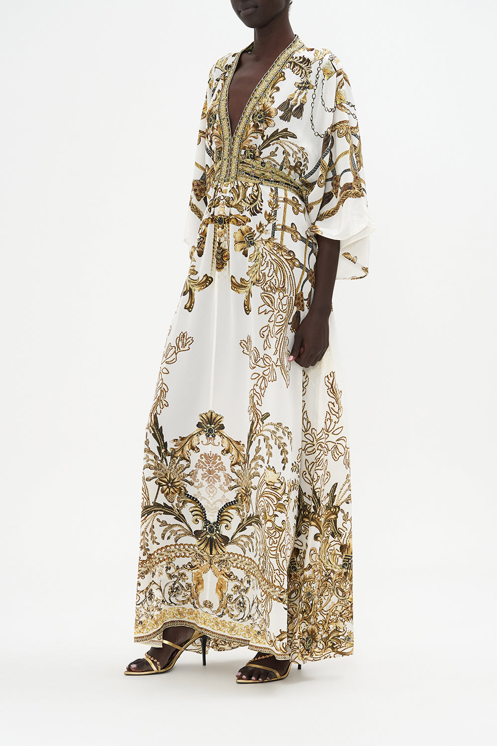 CAMILLA Waist Tie Long Kaftan - Road To Richesse PRE ORDER - CAMILLA - [product type] - Magpie Style