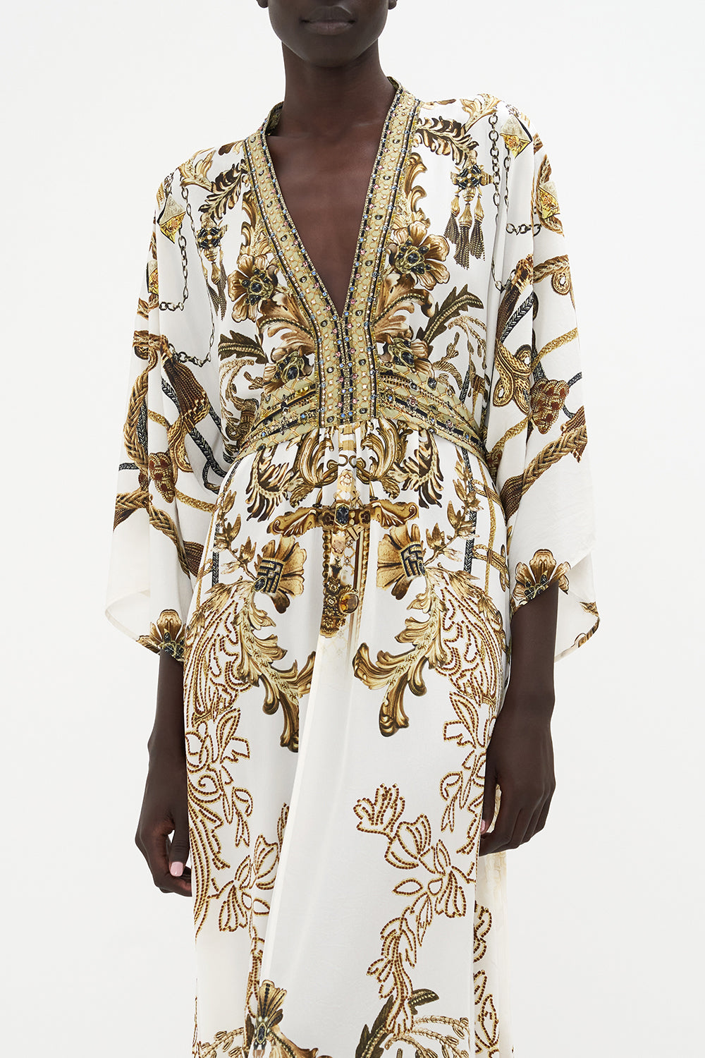 CAMILLA Waist Tie Long Kaftan - Road To Richesse PRE ORDER - CAMILLA - [product type] - Magpie Style