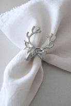 MAGPIE HOME Christmas Silver Reindeer Napkin Rings - Magpie Home - [product type] - Magpie Style