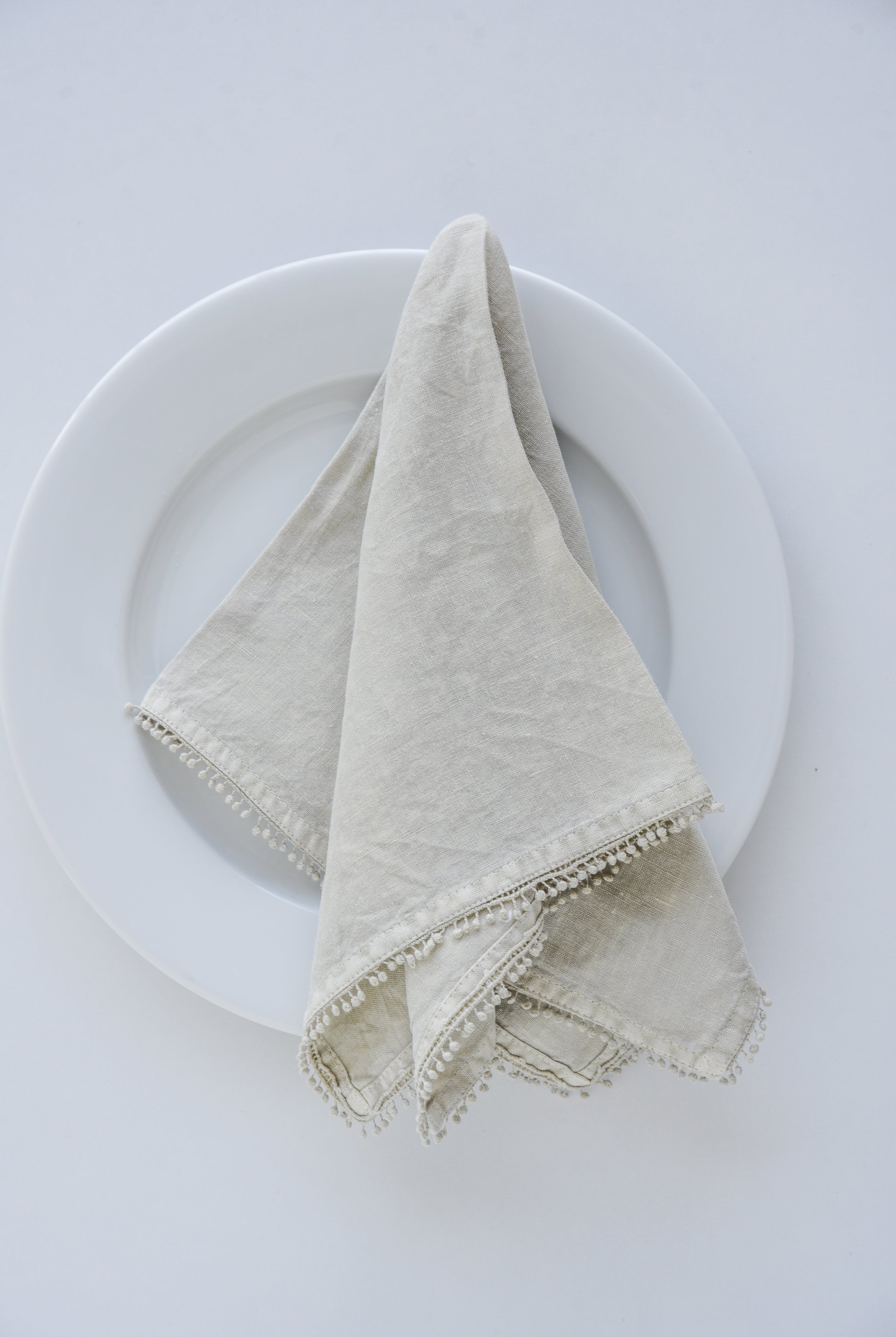 Taupe Bauble Linen Napkins - Set of 4 - PRE ORDER - Magpie Home - [product type] - Magpie Style
