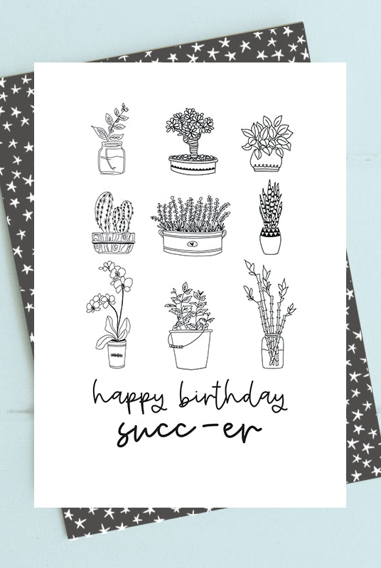 Card - Happy Birthday Succ-er - EmKo - [product type] - Magpie Style