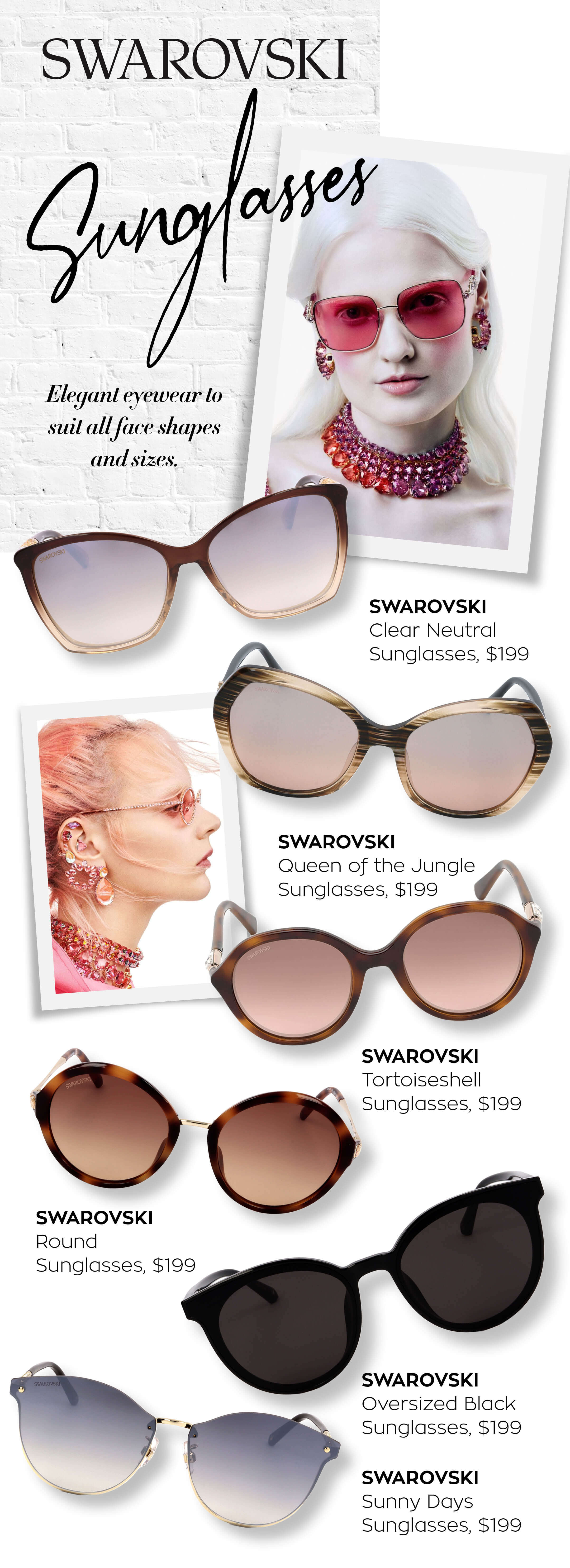 Swarovski top round sunglasses