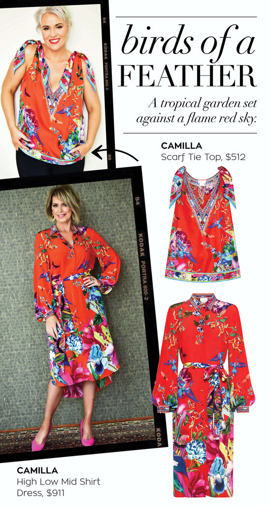 CAMILLA Scarf Tie Top - Birds of a Feather - CAMILLA - [product type] - Magpie Style