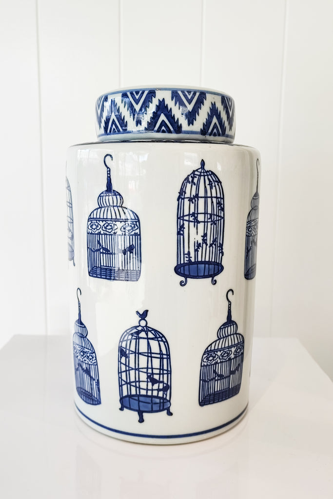 MAGPIE HOME Medium Handpainted Birdcage Jar - Magpie Home - [product type] - Magpie Style