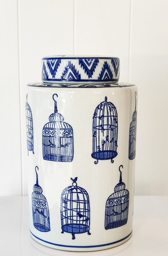 MAGPIE HOME Medium Handpainted Birdcage Jar - Magpie Home - [product type] - Magpie Style