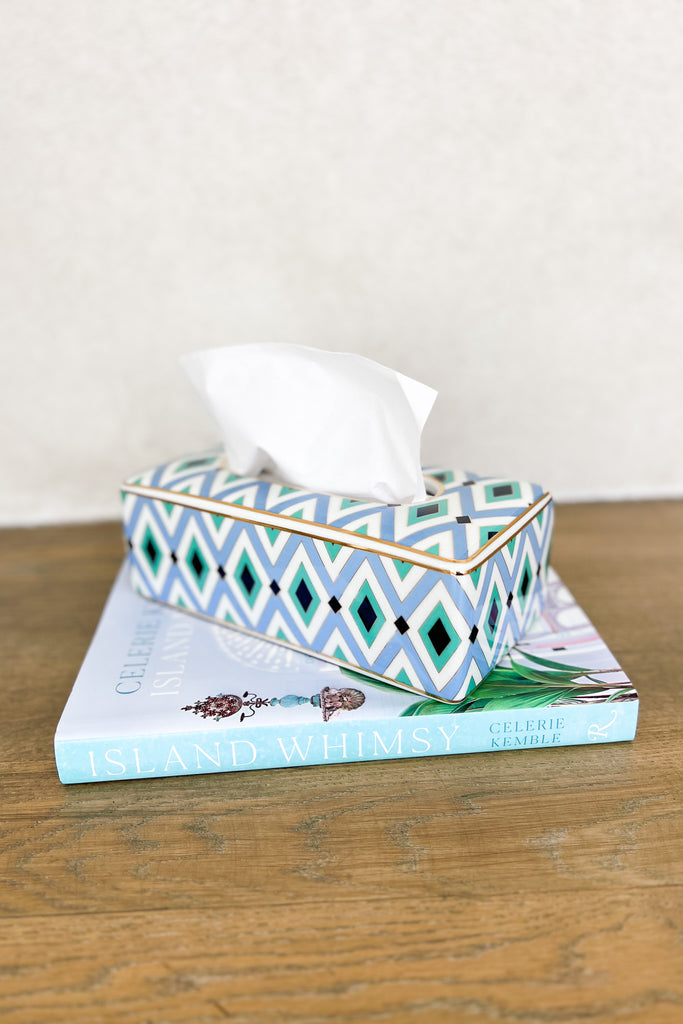 MAGPIE HOME Palm Springs Ceramic Tissue Box Cover - Magpie Home - [product type] - Magpie Style
