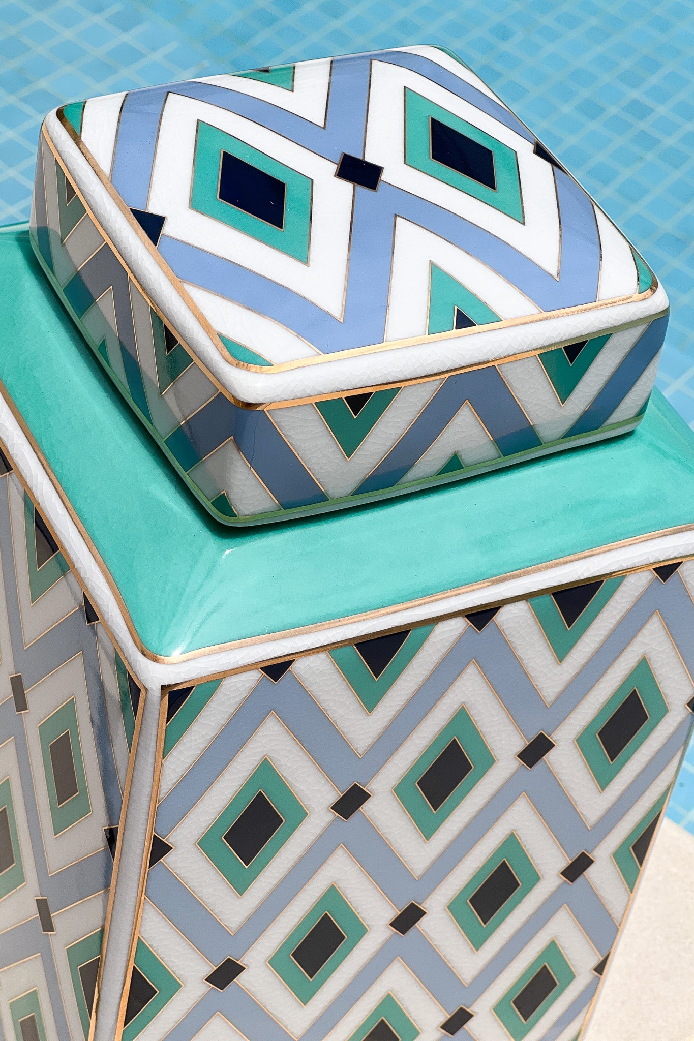 MAGPIE HOME Palm Springs Small Ceramic Jar - Magpie Home - [product type] - Magpie Style