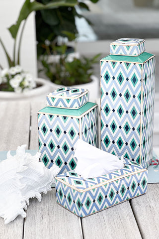 MAGPIE HOME Palm Springs Ceramic Tissue Box Cover