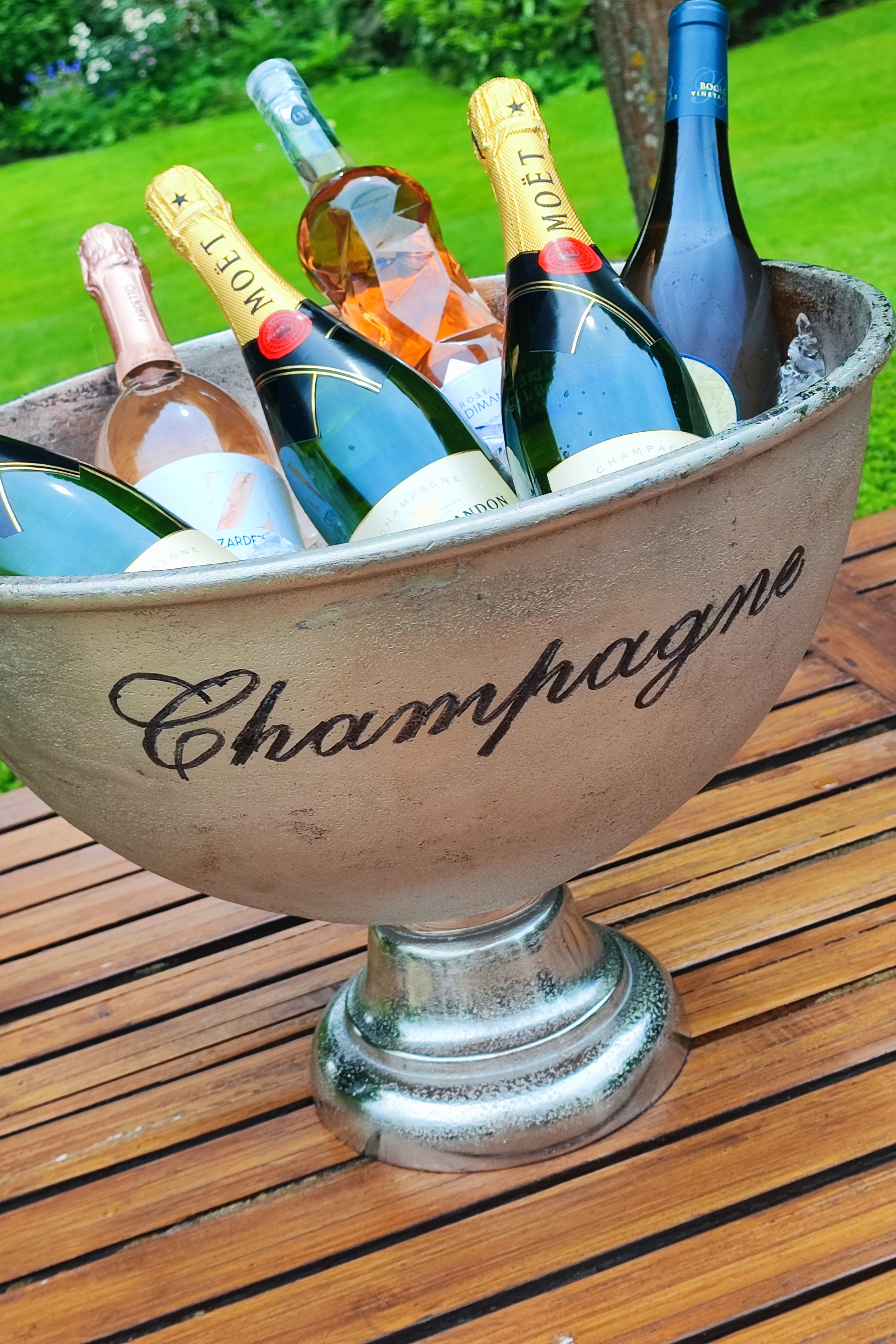 Aluminium XL Champagne Bowl - Raw Silver - Le Forge - [product type] - Magpie Style