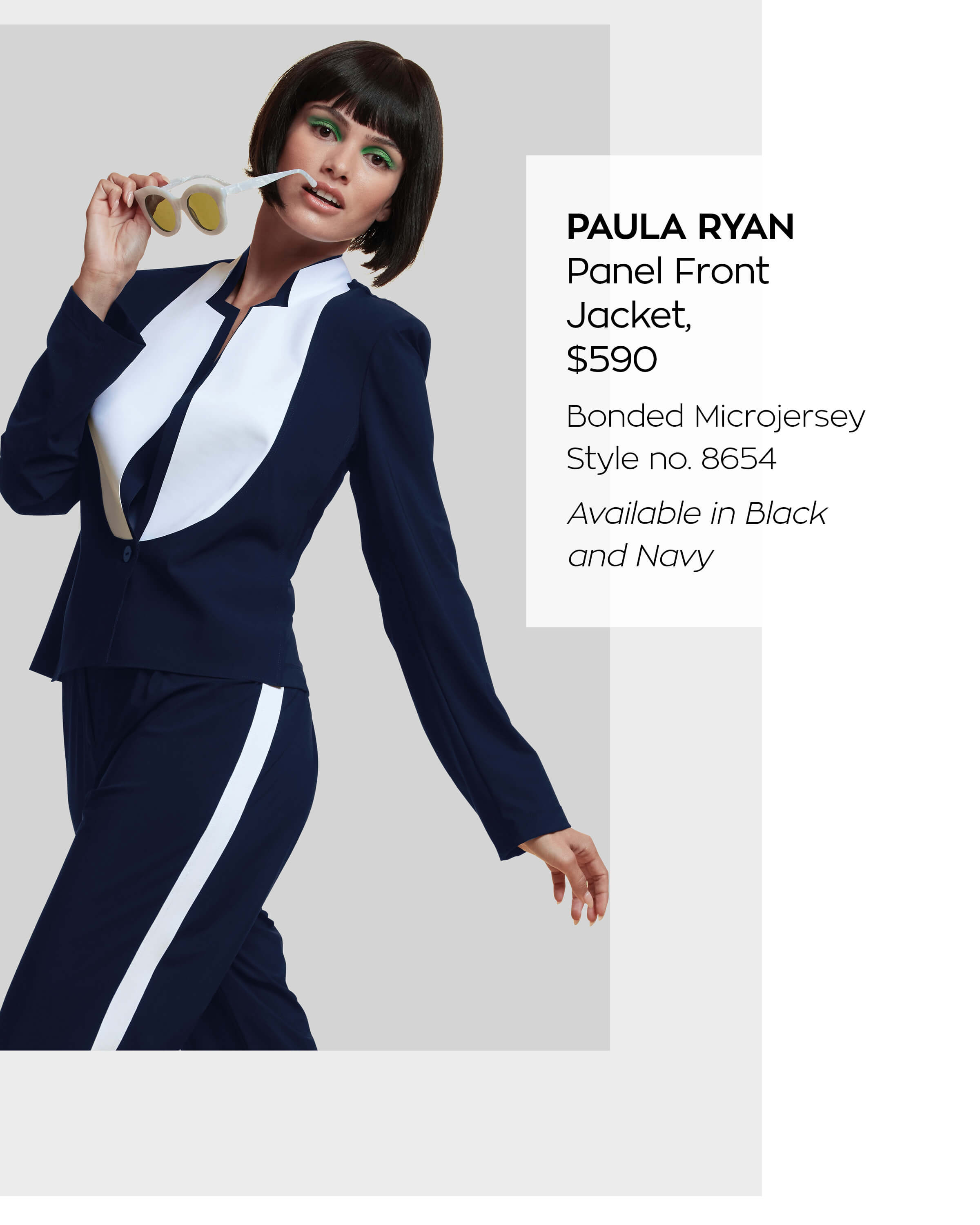 PAULA RYAN Panel Front Jacket - Black/White - PRE ORDER - Paula Ryan
