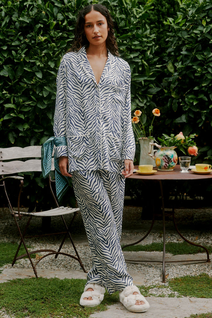BY NATALIE Night Owl Pyjama Set - Zebra Navy - By Natalie - [product type] - Magpie Style
