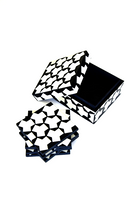 MAGPIE HOME Resin Inlay Box with Coasters - Black - Magpie Home - [product type] - Magpie Style