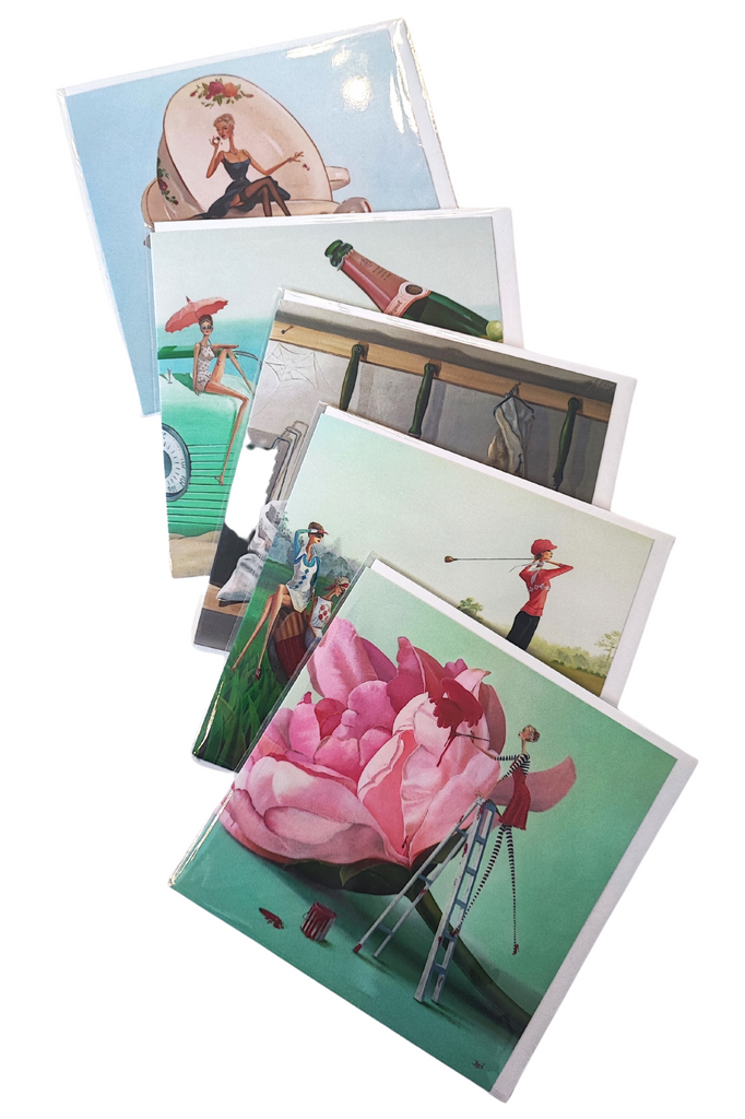 Cards PACK OF 5 - Ladies of Leisure - EmKo - [product type] - Magpie Style