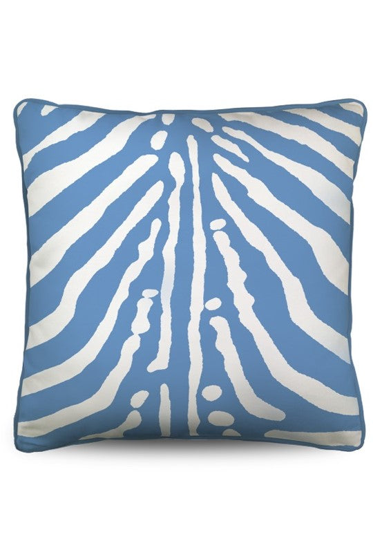 STUART MEMBERY Zebra Cushion - Sky Blue - STUART MEMBERY - [product type] - Magpie Style
