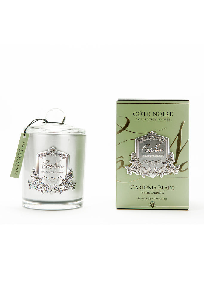 COTE NOIRE Gardenia Candle - Silver 450g - Cote Noire - [product type] - Magpie Style