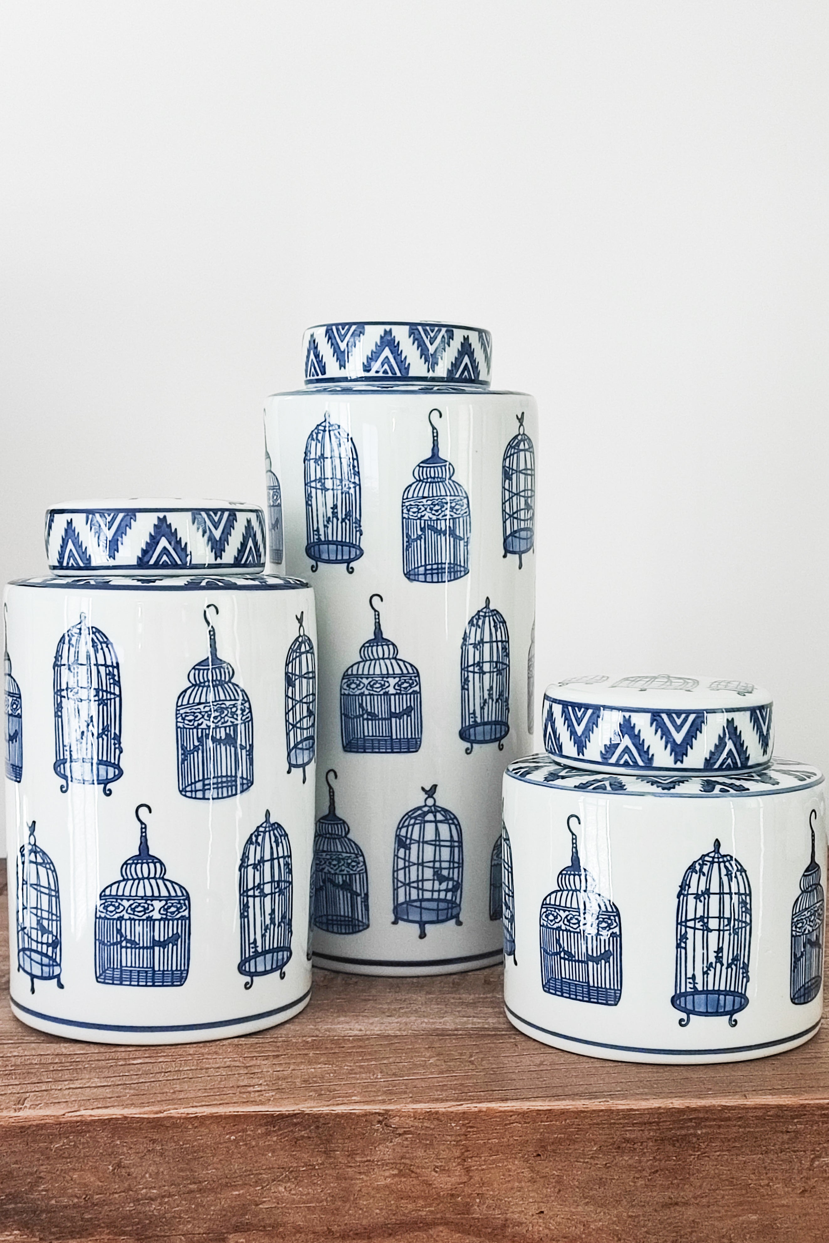 MAGPIE HOME Tall Handpainted Birdcage Jar - Magpie Home - [product type] - Magpie Style