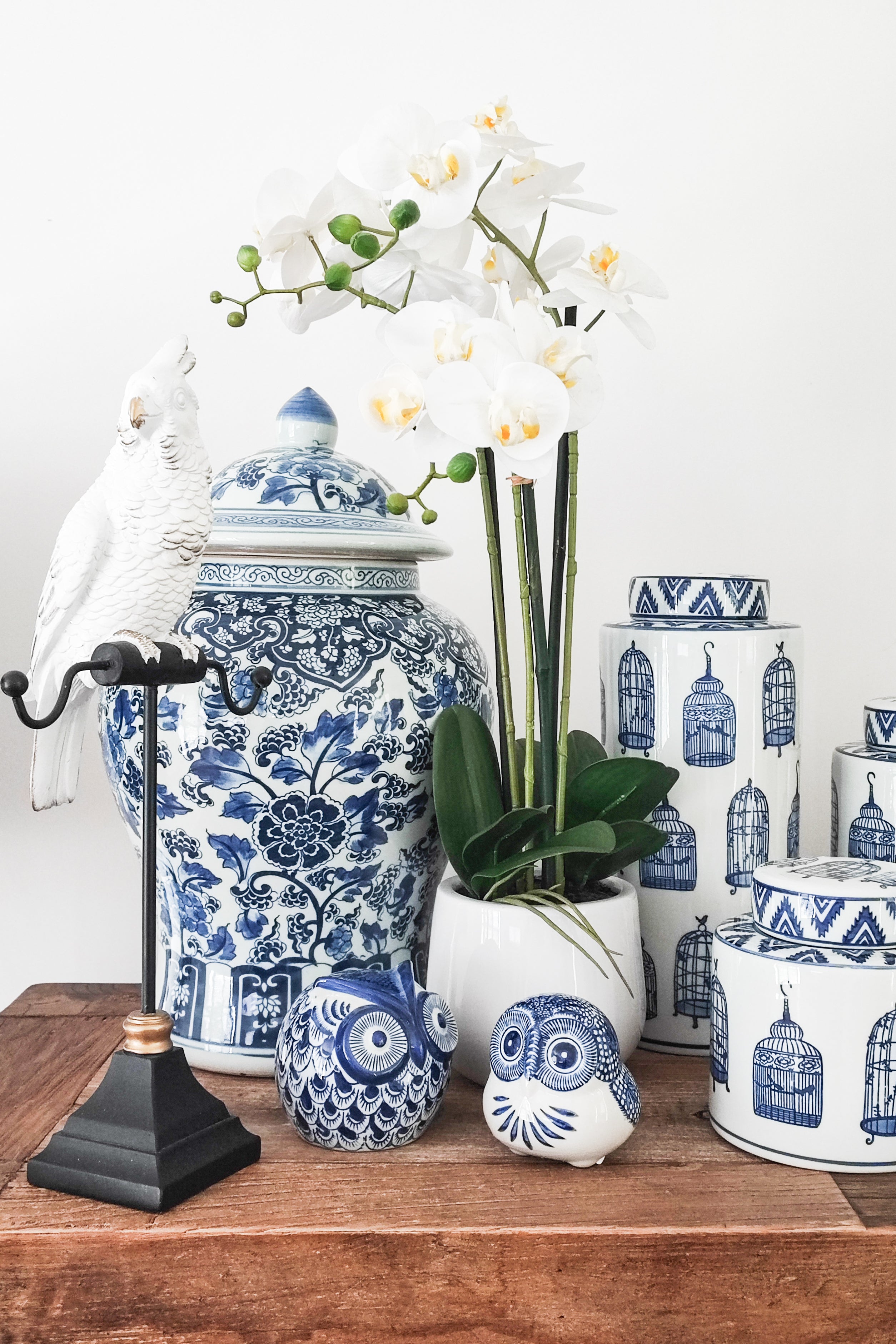 MAGPIE HOME Tall Handpainted Birdcage Jar - Magpie Home - [product type] - Magpie Style